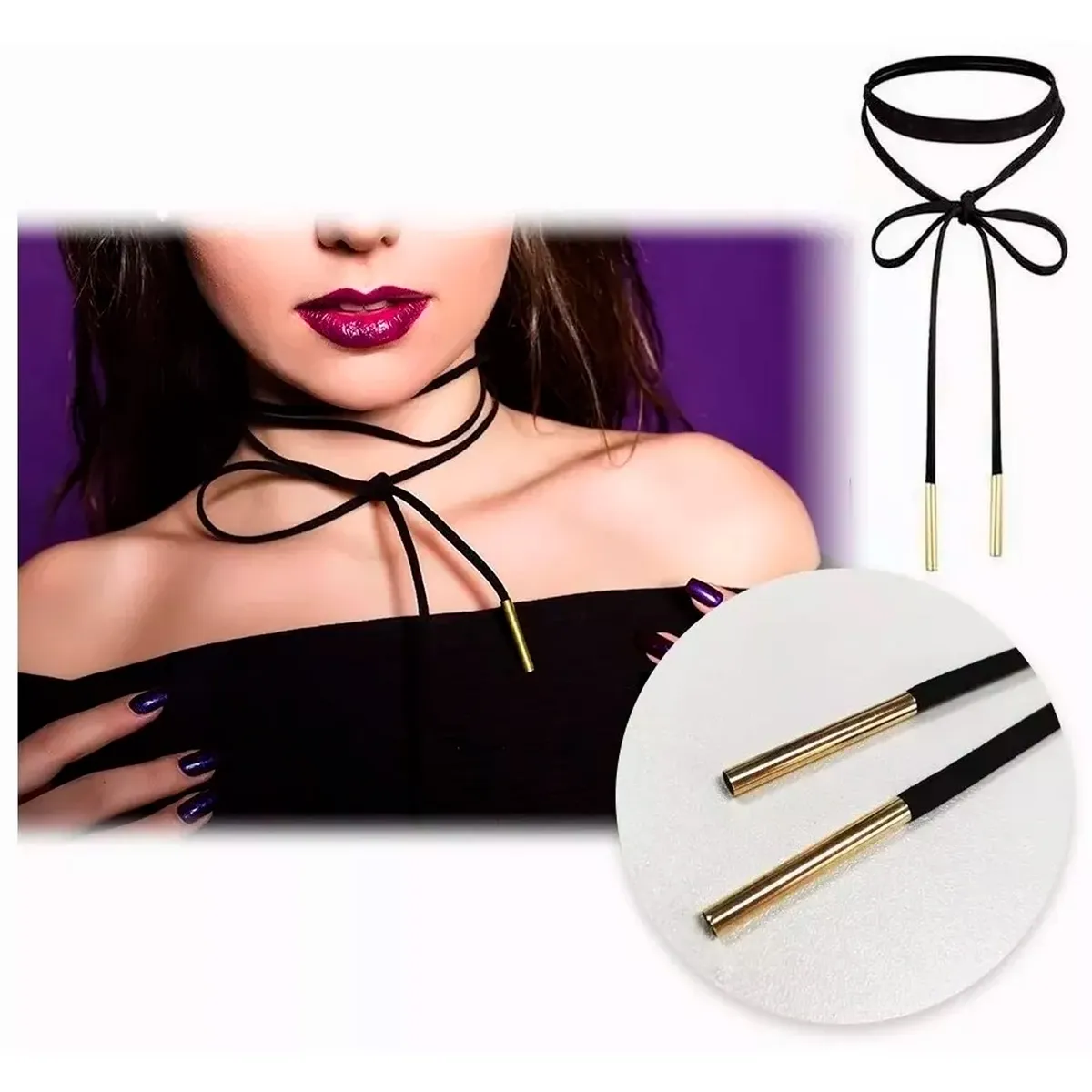GENERICO - 43pz Gargantilla De Collares Accesorios Encaje Negro Choker