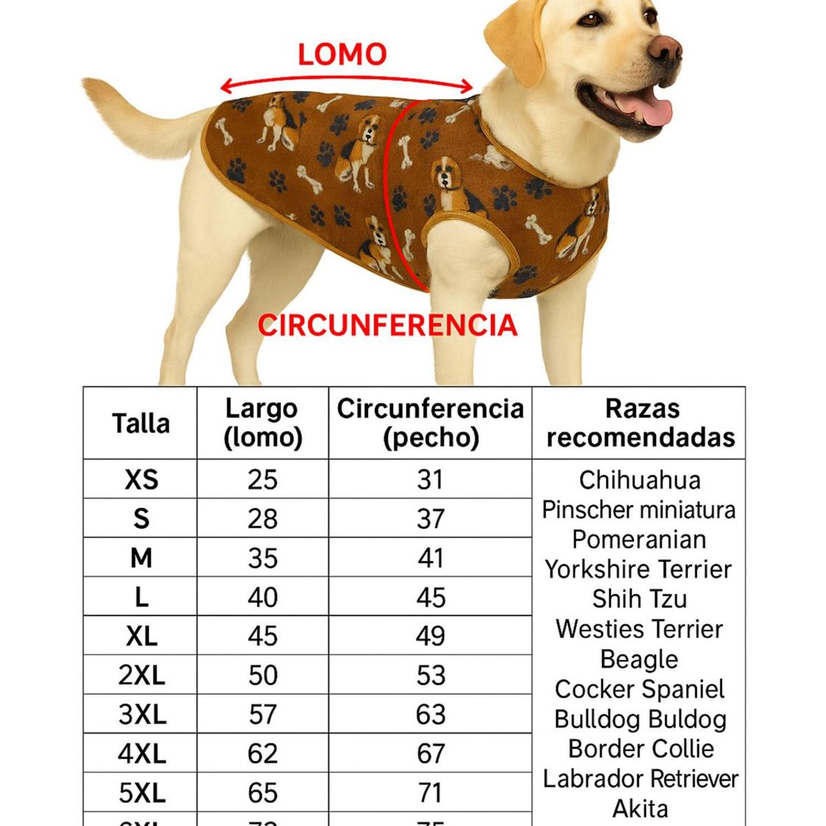 GENERICO - Capa de Polar para perro talla 8XL 80 CM Labrador, Golden - Rosa