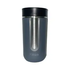 KEEP - Mug Prime Botón Térmico 400 Ml Gris