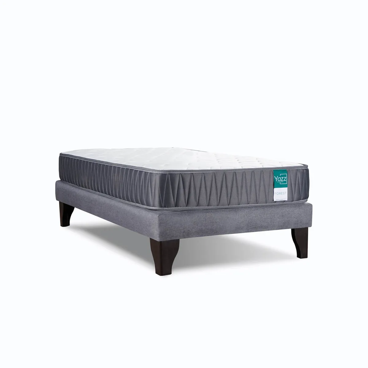 YAZZ - Cama Europea 1 Plaza Forest Colchon de Resortes Bonnel Yazz