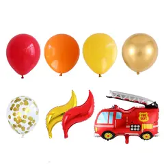 SM - Pack Globos Decorativos De Látex Bombero Cotillon