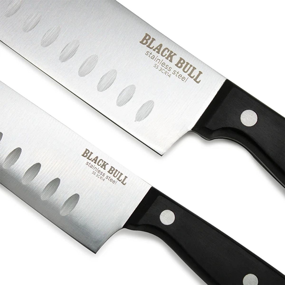 BLACK BULL - Set 2 Cuchillos 7 Pulgada+5 Pulgada Santoku Texas Black Bull