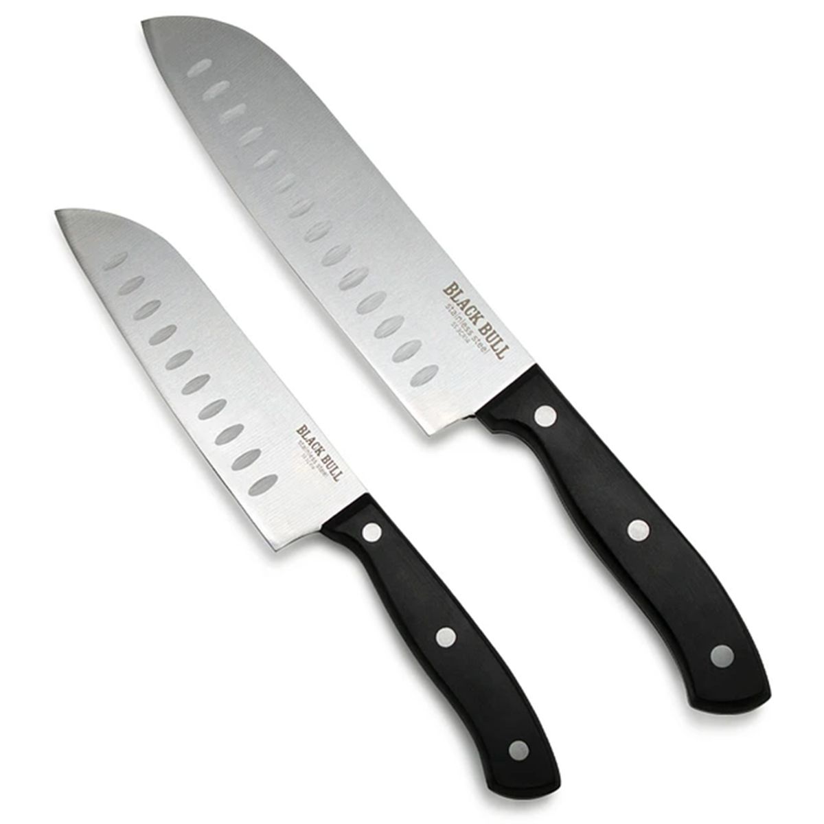 BLACK BULL - Set 2 Cuchillos 7 Pulgada+5 Pulgada Santoku Texas Black Bull