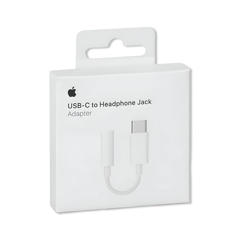 APPLE - Adaptador Apple USB-C a Jack 3.5mm Original - Blanco