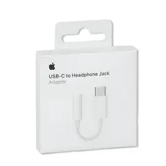 APPLE - Adaptador USB-C a Jack 3.5mm Original - Blanco