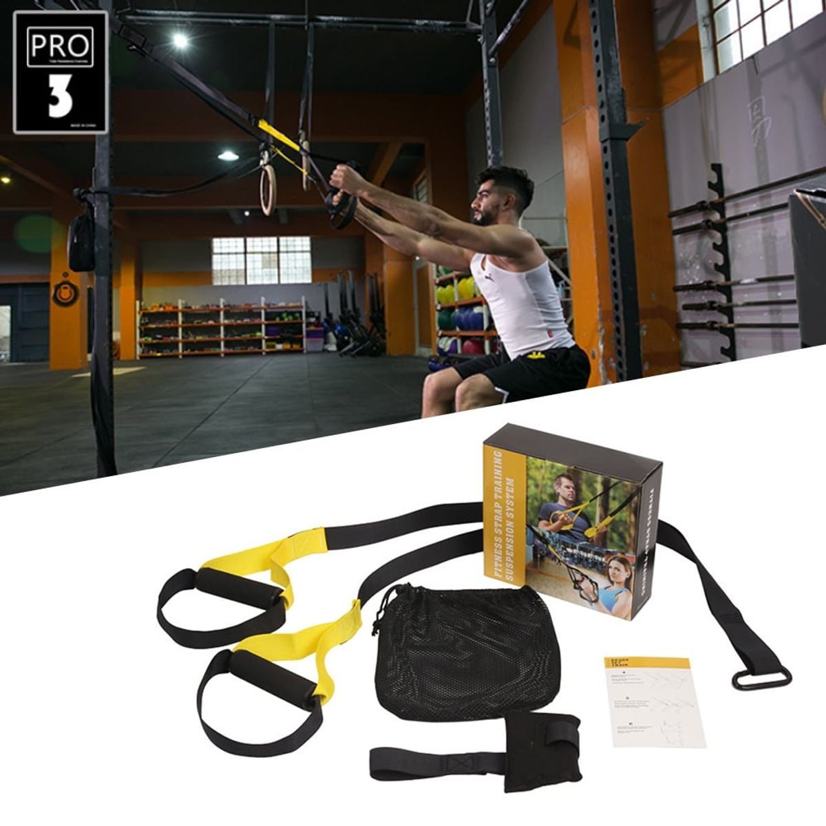 GENERICO - 2  Bandas De Suspensión Entrenamiento Fit  Deporte tipo Trx