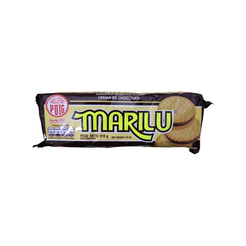 MARILAN - Galleta Rica Marilu Sabor Chocolate 216g