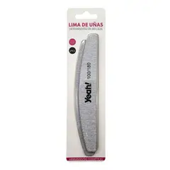 GENERICO - Set 2 Lima De Uñas 100/180 Forma Media Luna Para Manicura