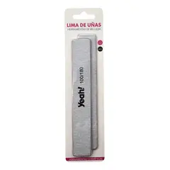 GENERICO - Set 2 Limas De Uñas Profesional 100/180 Forma Rectangular