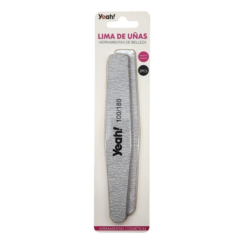 GENERICO - Set 2 Limas De Uñas Profesional 100/180 Forma Diamante