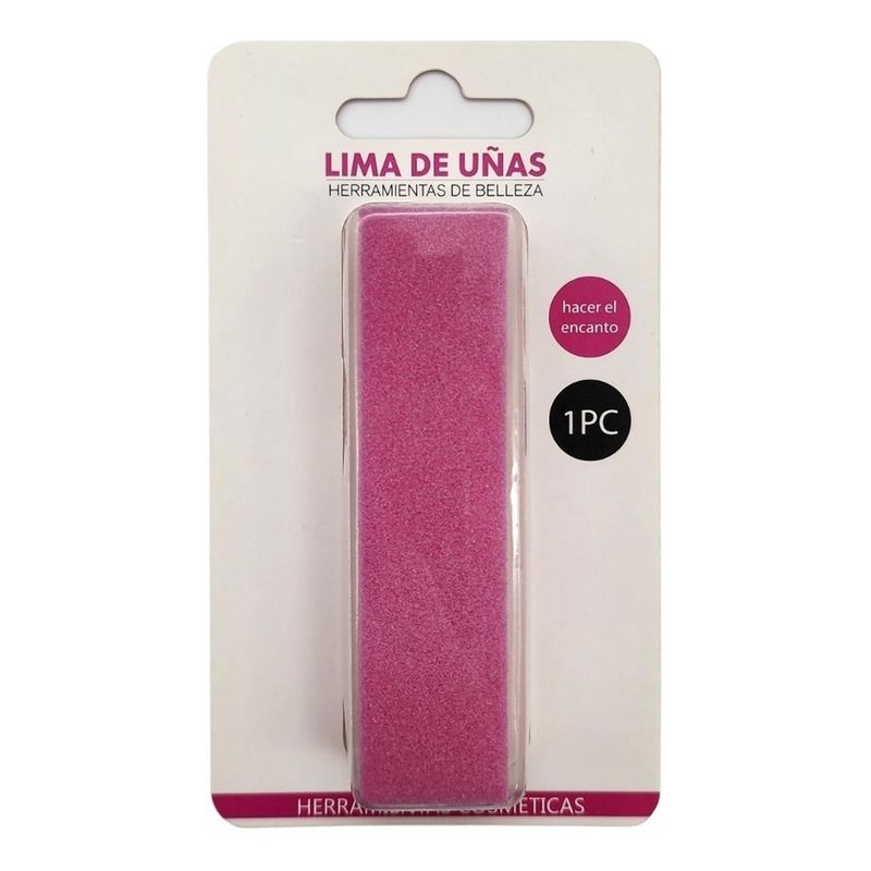 GENERICO - Lima De Uña Bloque Pulidor De Uñas Taco - Rosa