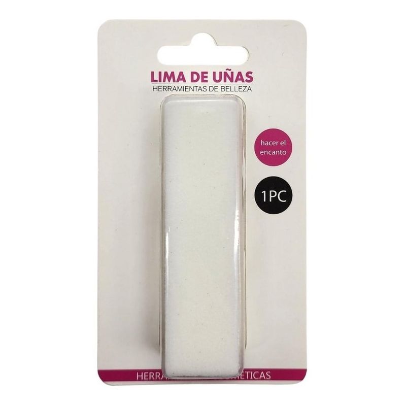 GENERICO - Lima De Uña Bloque Pulidor De Uñas Taco - Blanco