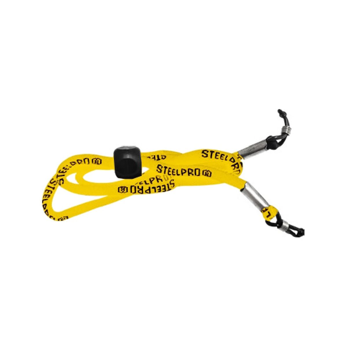 STEELPRO - Cordon ajustable amarillo con logo Steelpro 60 cm