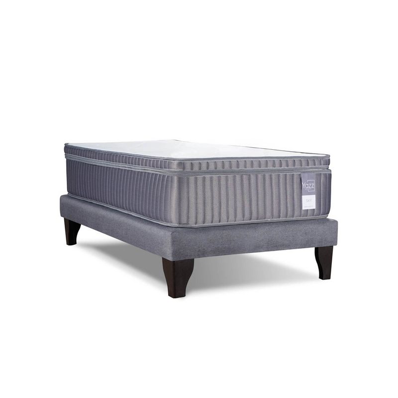 YAZZ - Cama Europea 1 Plaza Sky Yazz Resortes Pocket Spring
