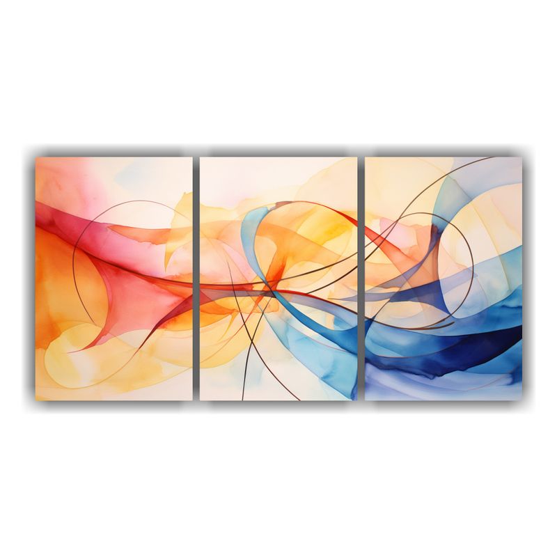 GENERICO - Pinturas Decorativas Abstractas Inspiradas En La Espontaneid 240x120cm