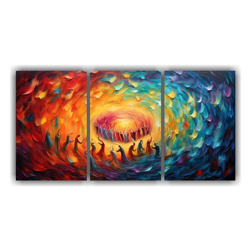 GENERICO - Pinturas Abstractas Emociones En Colores, Alegría Del Mejor 240x120cm