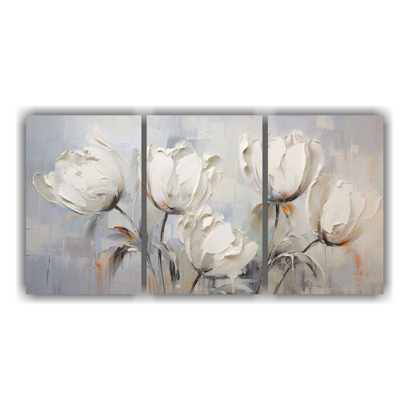 GENERICO - Set 3 Arte Comedor Calidad: Pintura En Lienzo Estilo Tulipan 240x120cm