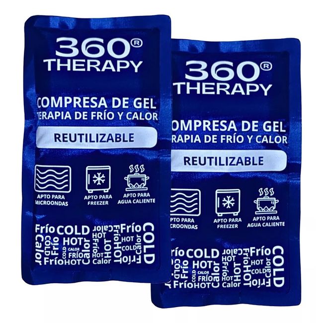 360 THERAPY - Pack de 2 Compresas de Gel Frío/Calor. 13x23cm. 360º Therapy®