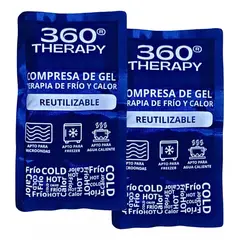 360 THERAPY - Pack de 2 Compresas de Gel Frío/Calor. 13x23cm. 360º Therapy®