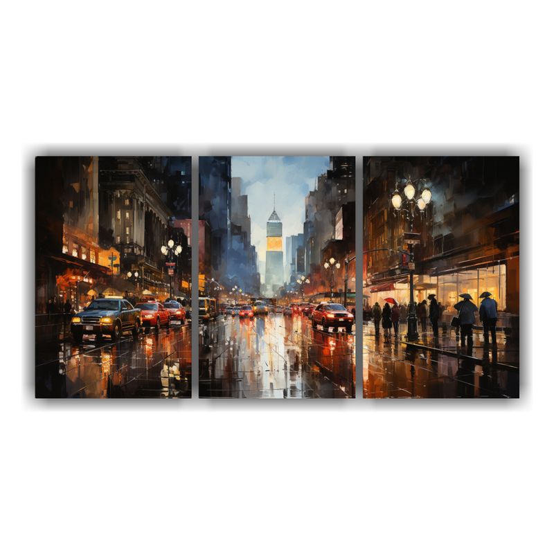 GENERICO - Cuadro Inspirador Acrílico De La Escena De La Ciudad 240x120cm