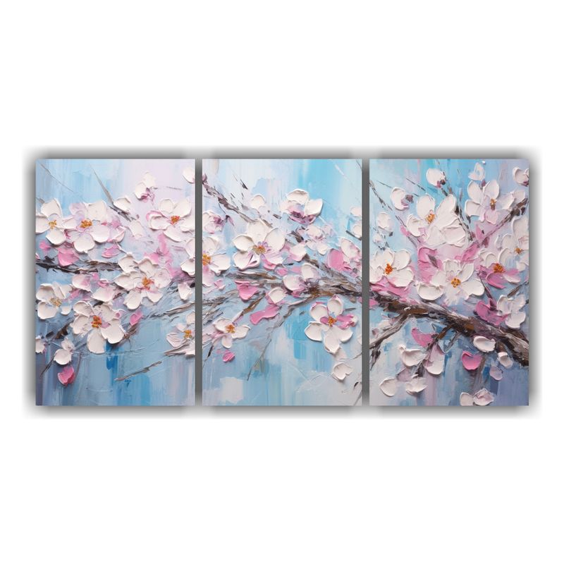 GENERICO - Cuadro En Tela Sublimada De Flores De Cerezo En Colores Vibr 240x120cm