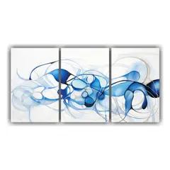 GENERICO - Pinturas Decorativas Abstractas En Bastidor Con Formas Y Cur 240x120cm
