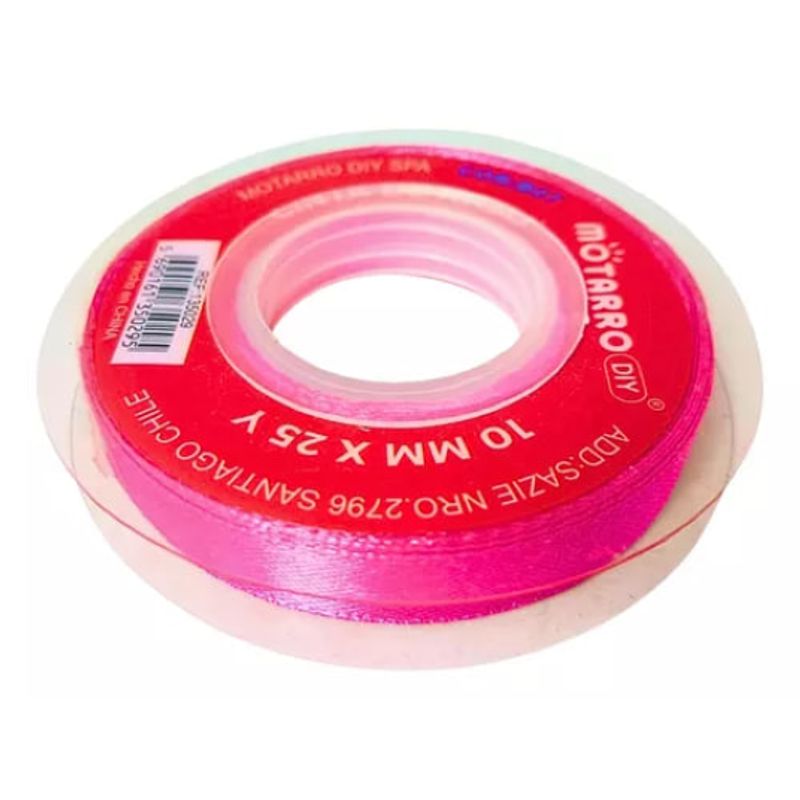 MOTARRO - Cinta De Raso De 10 mm X 25 m Fucsia