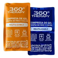 360 THERAPY - Pack de 2 Compresas de Gel Frío/Calor. 13x23cm. 360º Therapy®