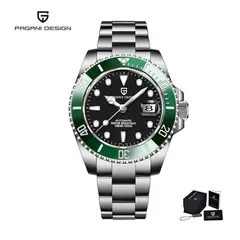 PAGANI - Reloj Hombre SUBMARINER VERDE KERMIT Automático C de Zafiro