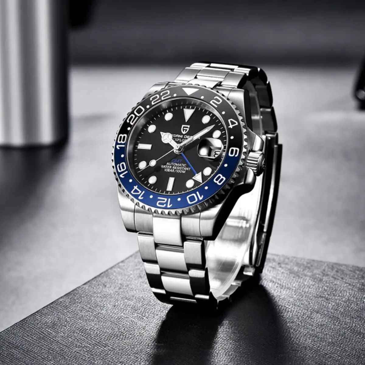 PAGANI - Reloj Hombre PAGANI SUBMARINER  GMT BATMAN Automático Zafiro