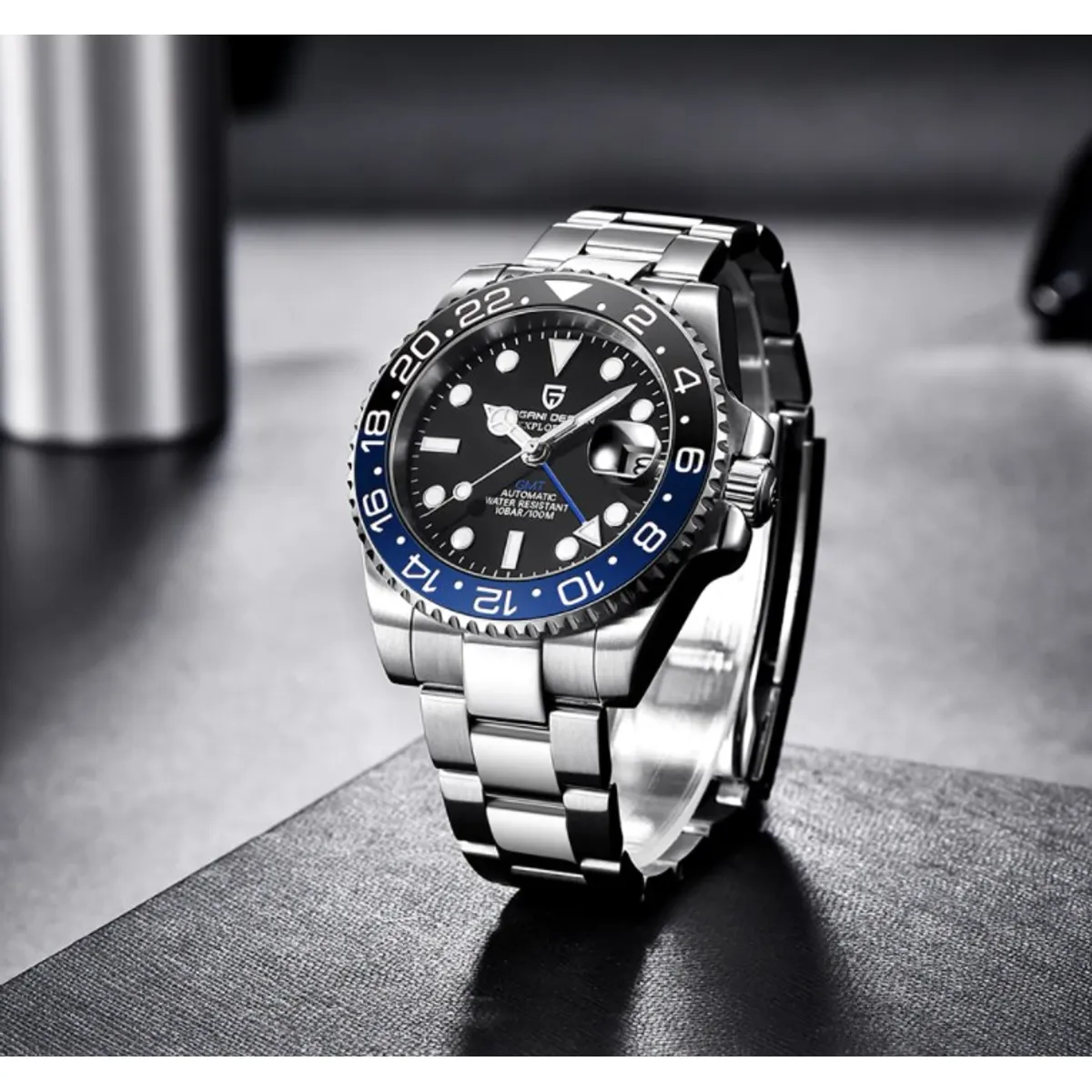 PAGANI - Reloj Hombre PAGANI SUBMARINER  GMT BATMAN Automático Zafiro