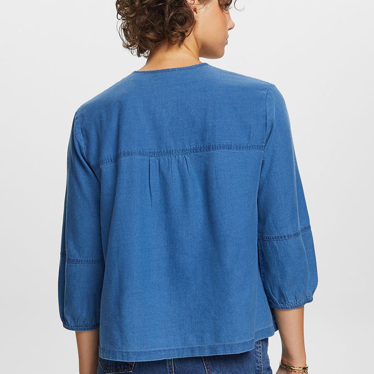 ESPRIT - Blusa En Sarga De Algodón Mujer Esprit ESPRIT