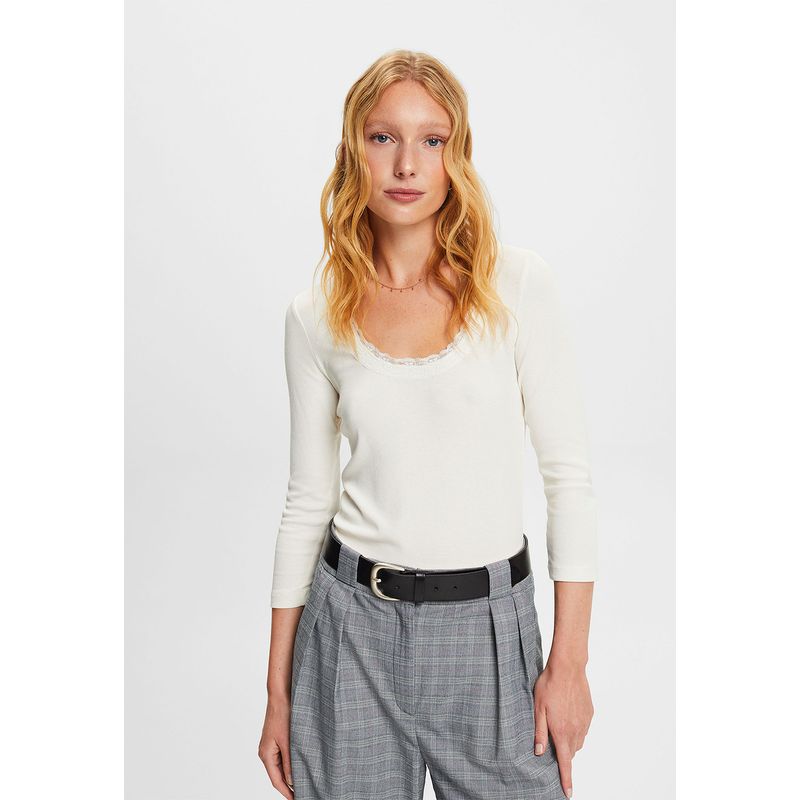 ESPRIT - Polera Con Escote Amplio Mujer Esprit ESPRIT