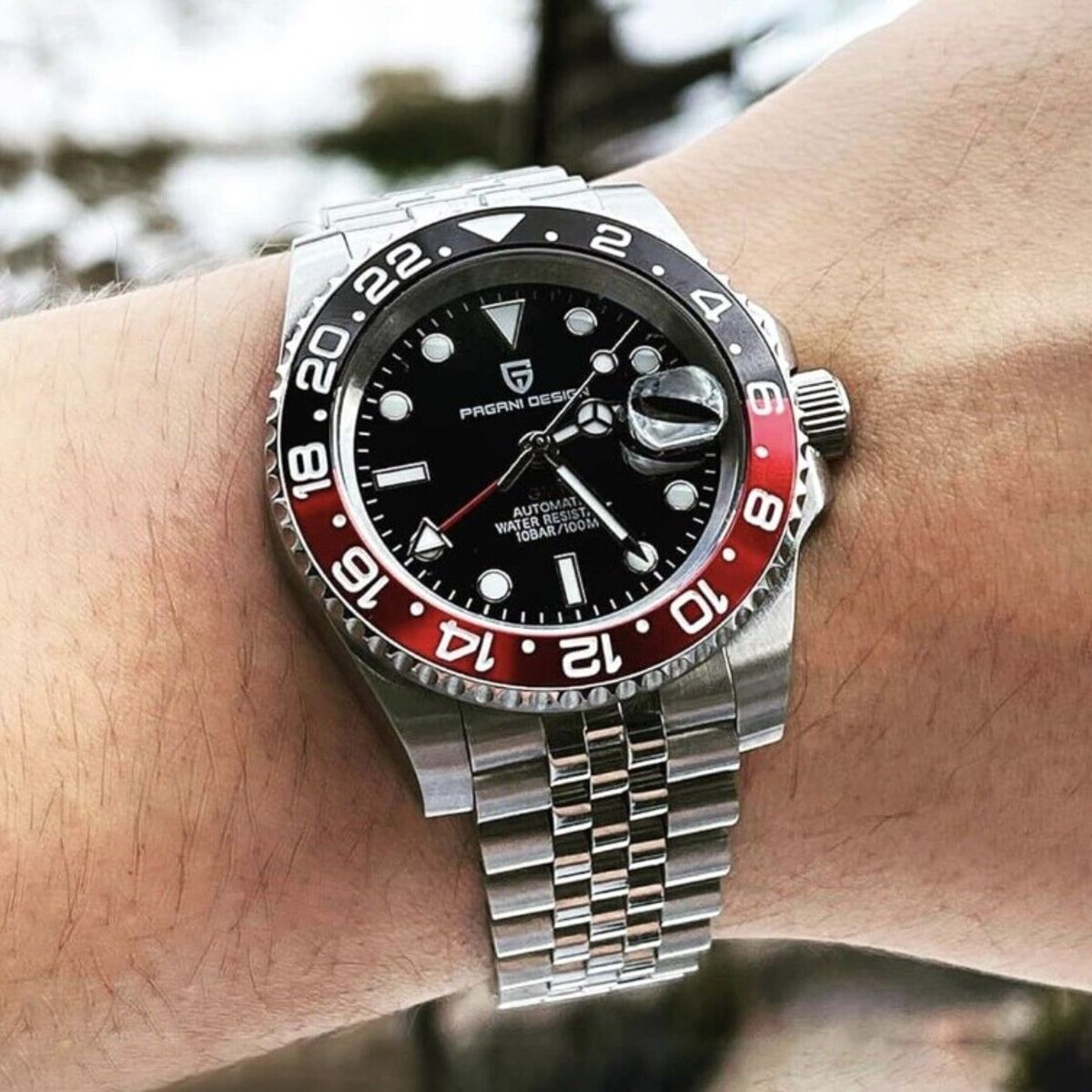 PAGANI - Reloj Hombre PAGANI SUBMARINER  GMT COKE Automático Zafiro