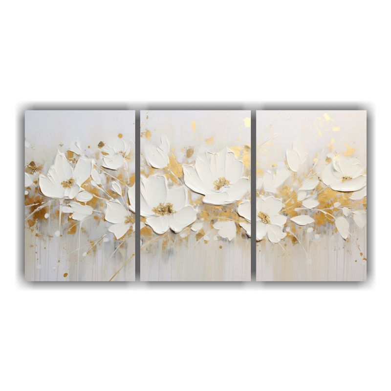 GENERICO - Pintura Lienzo Moderno A Mano De Arte Vertical En Blanco 240x120cm