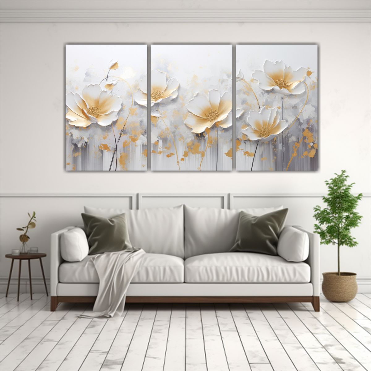 GENERICO - Cuadro Acrílico Colorido En Blanco 240x120cm