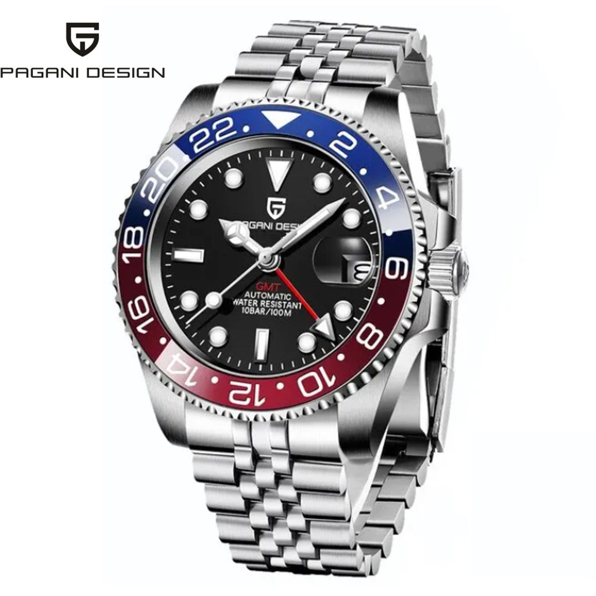 PAGANI - Reloj Hombre PAGANI SUBMARINER  GMT PEPSI Automático Zafiro