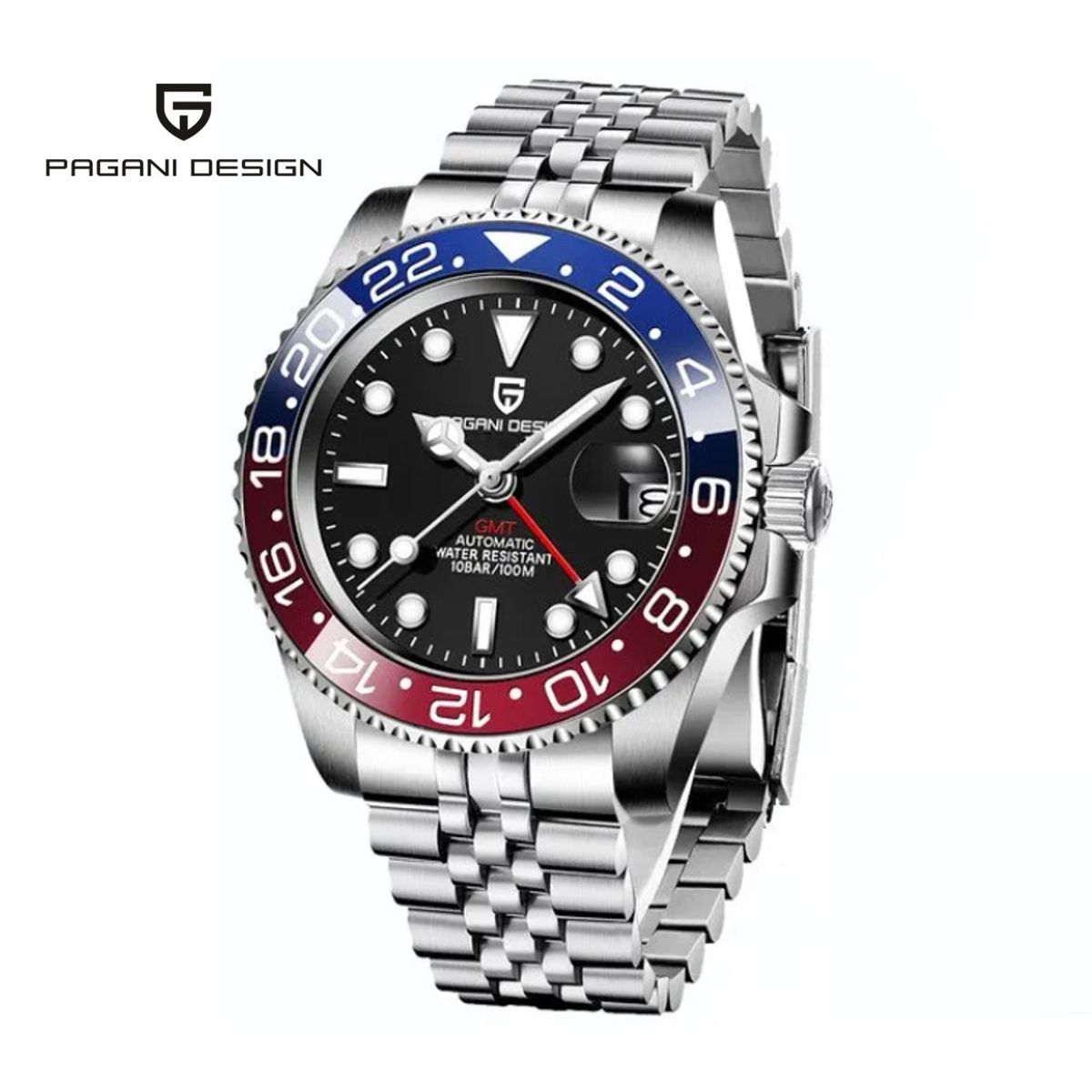 PAGANI - Reloj Hombre PAGANI SUBMARINER  GMT PEPSI Automático Zafiro
