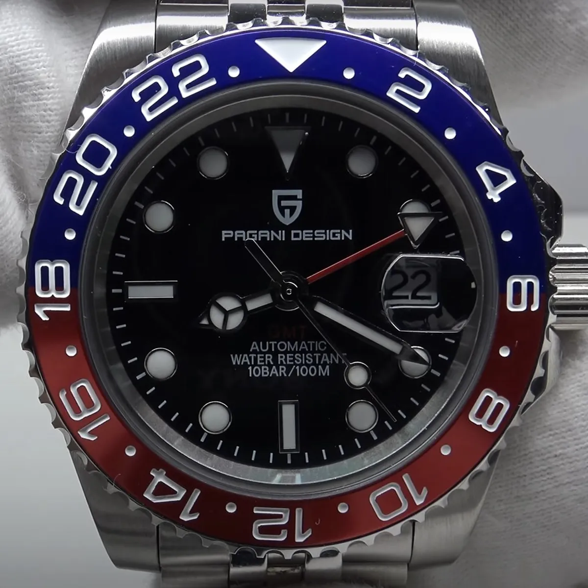 PAGANI - Reloj Hombre PAGANI SUBMARINER  GMT PEPSI Automático Zafiro