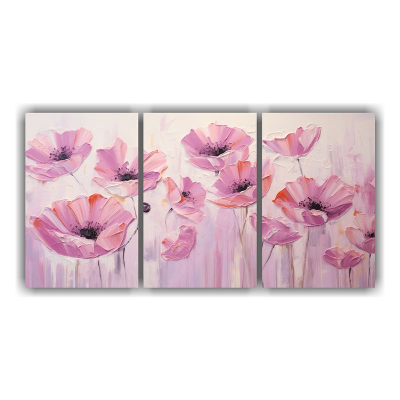 GENERICO - Cuadro De Arte Conceptual Vision Set 3 Con Pintura De AMAPOL 240x120cm