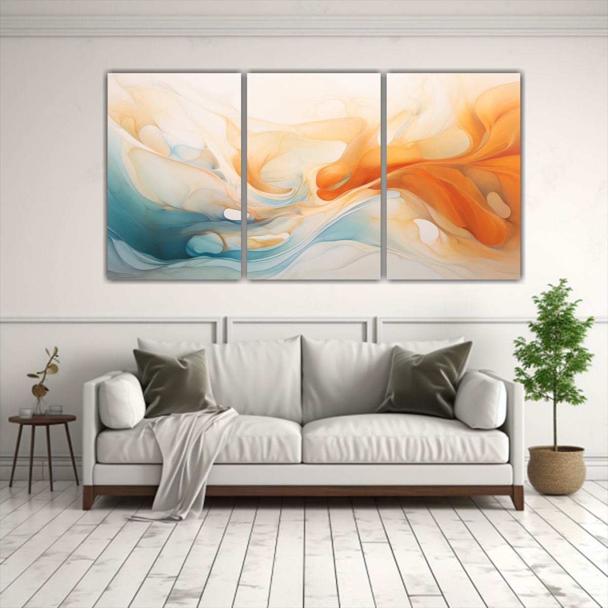 GENERICO - Díptico Vanguardia Para Cocina: Remolinos Abstractos En Sus 240x120cm