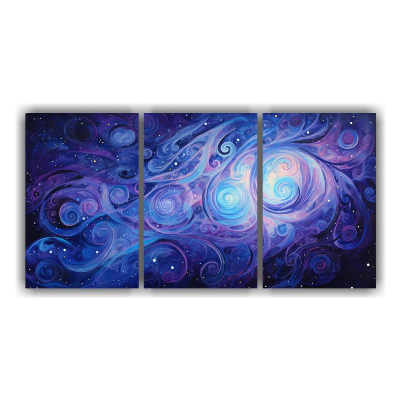 GENERICO - Lienzos De Tela Con Patrones Abstractos Celestiales En Azule 240x120cm