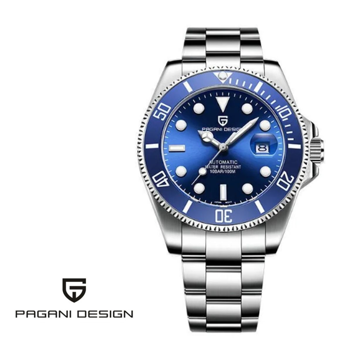 PAGANI - Reloj Hombre PAGANI SUBMARINER BLUE Automático Cristal de Zafiro