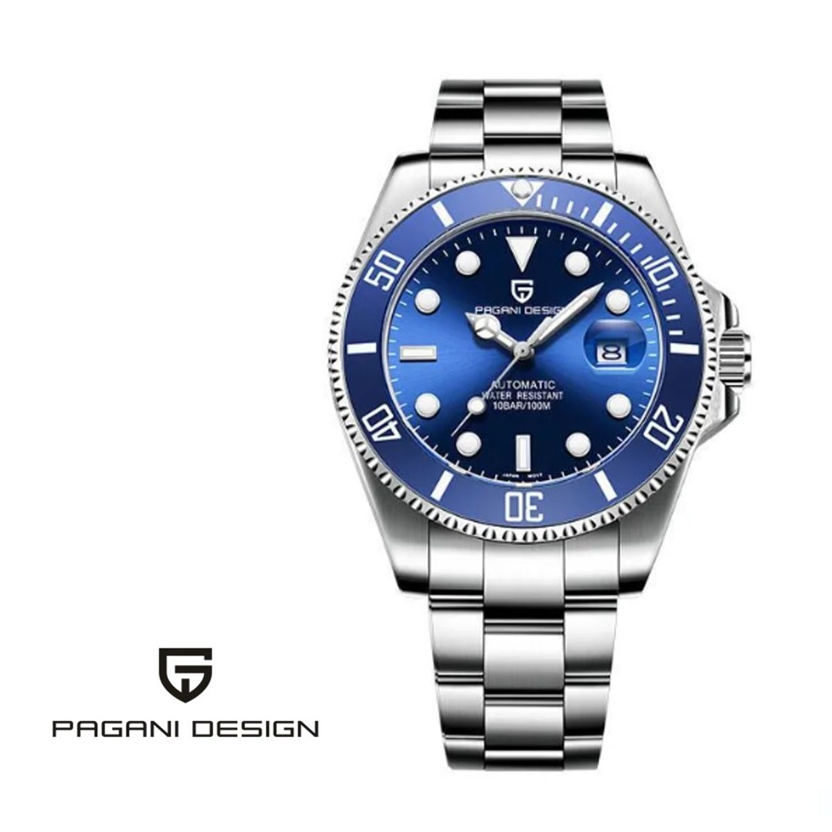 PAGANI - Reloj Hombre PAGANI SUBMARINER BLUE Automático Cristal de Zafiro