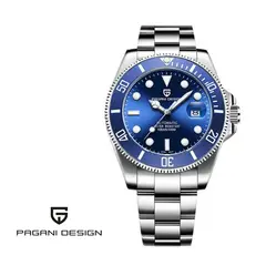 PAGANI - Reloj Hombre SUBMARINER BLUE Automático Cristal de Zafiro