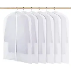 OFERTABKN - X6 Bolsa Colgante Transparente Cubre Traje Protector De Ropa