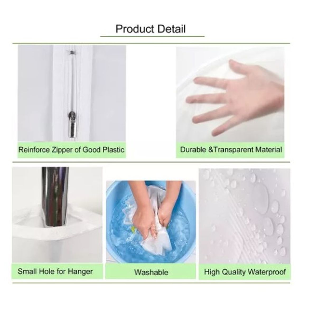 OFERTABKN - X6 Bolsa Colgante Transparente Cubre Traje Protector De Ropa