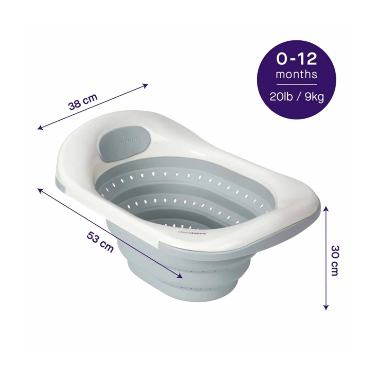 BBPRO - BAÑERA PLEGABLE THE SINK BATH GRIS