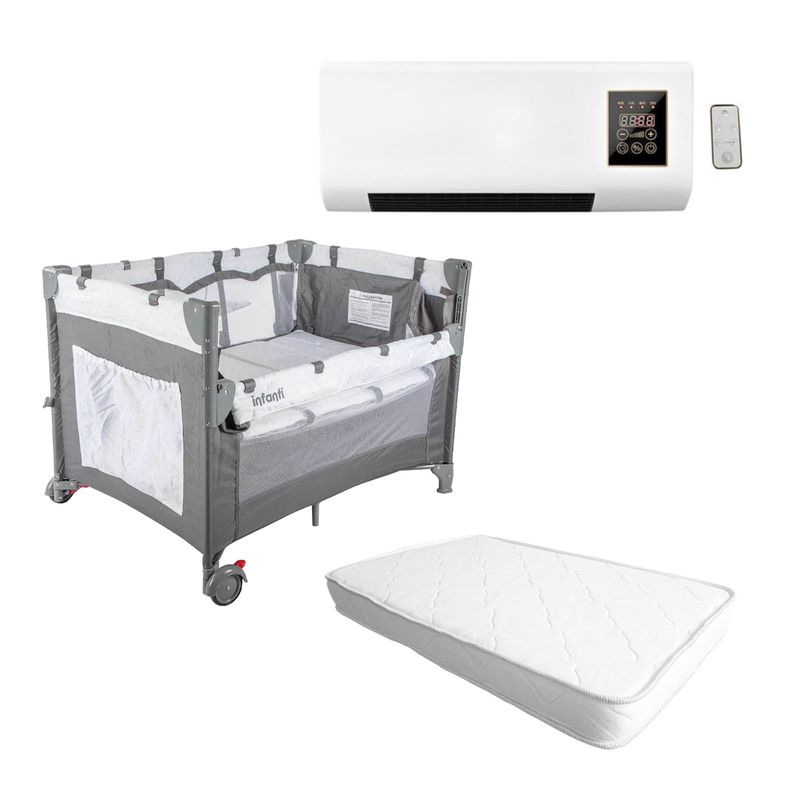 INFANTI - Cuna Colchón Playard Always Together + Aire acondicionado