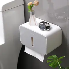 ECOCO - PORTA PAPEL HIGENICO BAÑO EXCLUSIVO ELEGANTE BLANCO